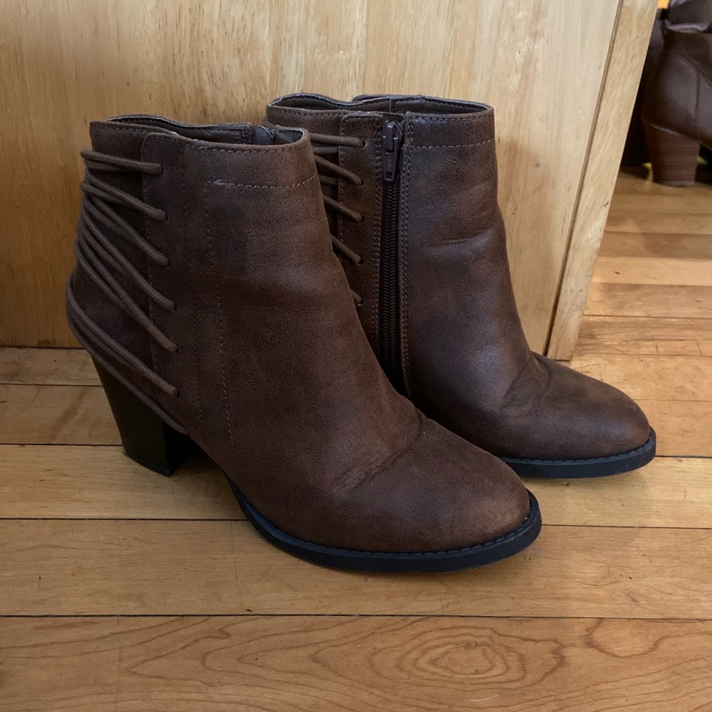 Candies Lace-Up Booties